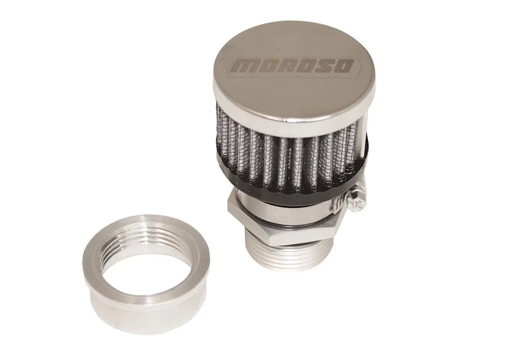 MOROSizeO 68852 Valve Cover Breather Kit U-Weld - Aluminum