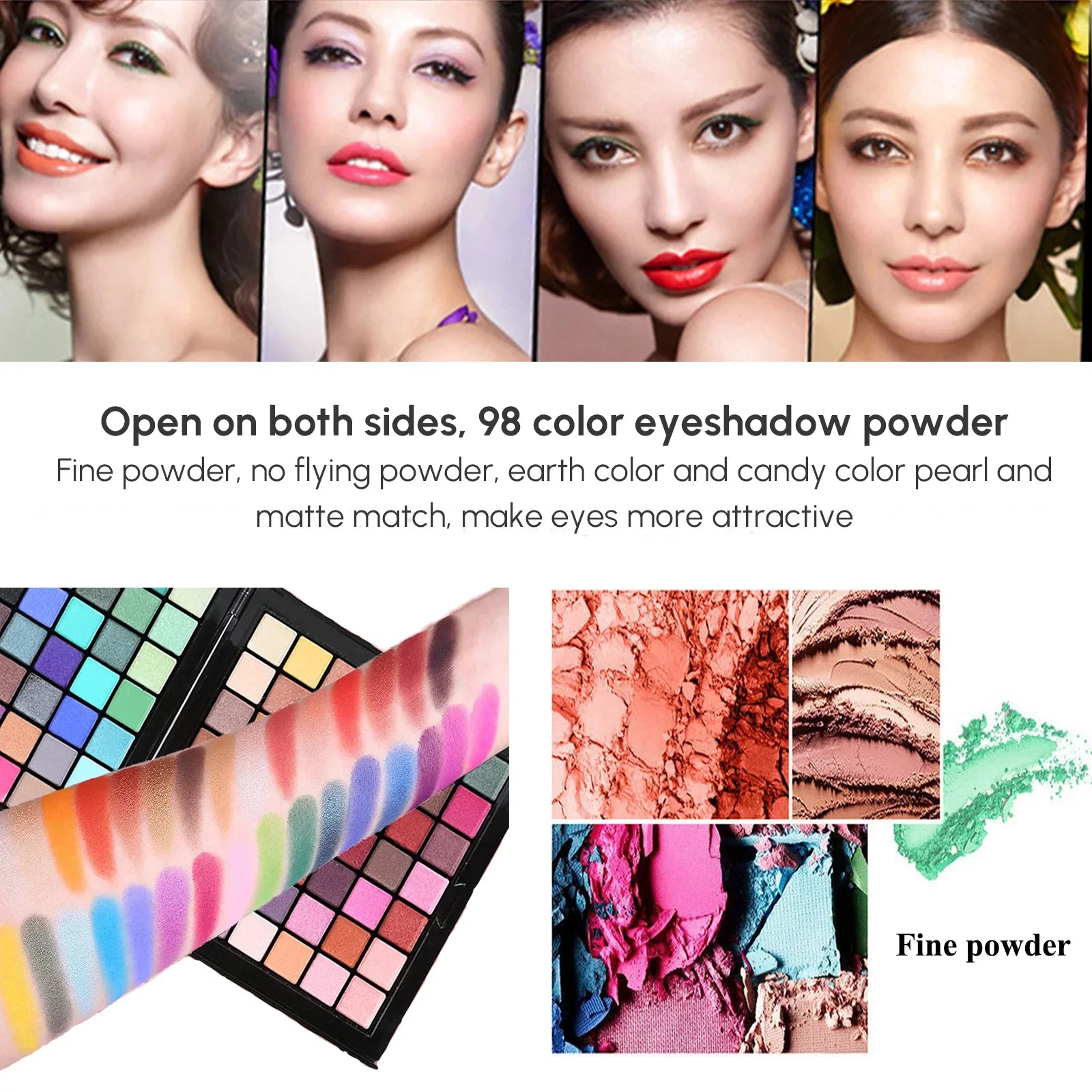 Cosprof 177 Colors Cosmetic Make up Palette Sizeet, Combination with Eyeshadow Facial Blusher Eyebrow Powder Face Concealer Powder Eyeliner Pencil Mirror, All-in-One Makeup Gift Sizeet