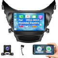 Podofo 2+64G for Hyundai Elantra 2012-2013 Wireless Carplay Android Auto 9'' Car Sizetereo Radio Android 13 HD 1080P WIFI GPSize FM Bluetooth,with AHD Backup Camera