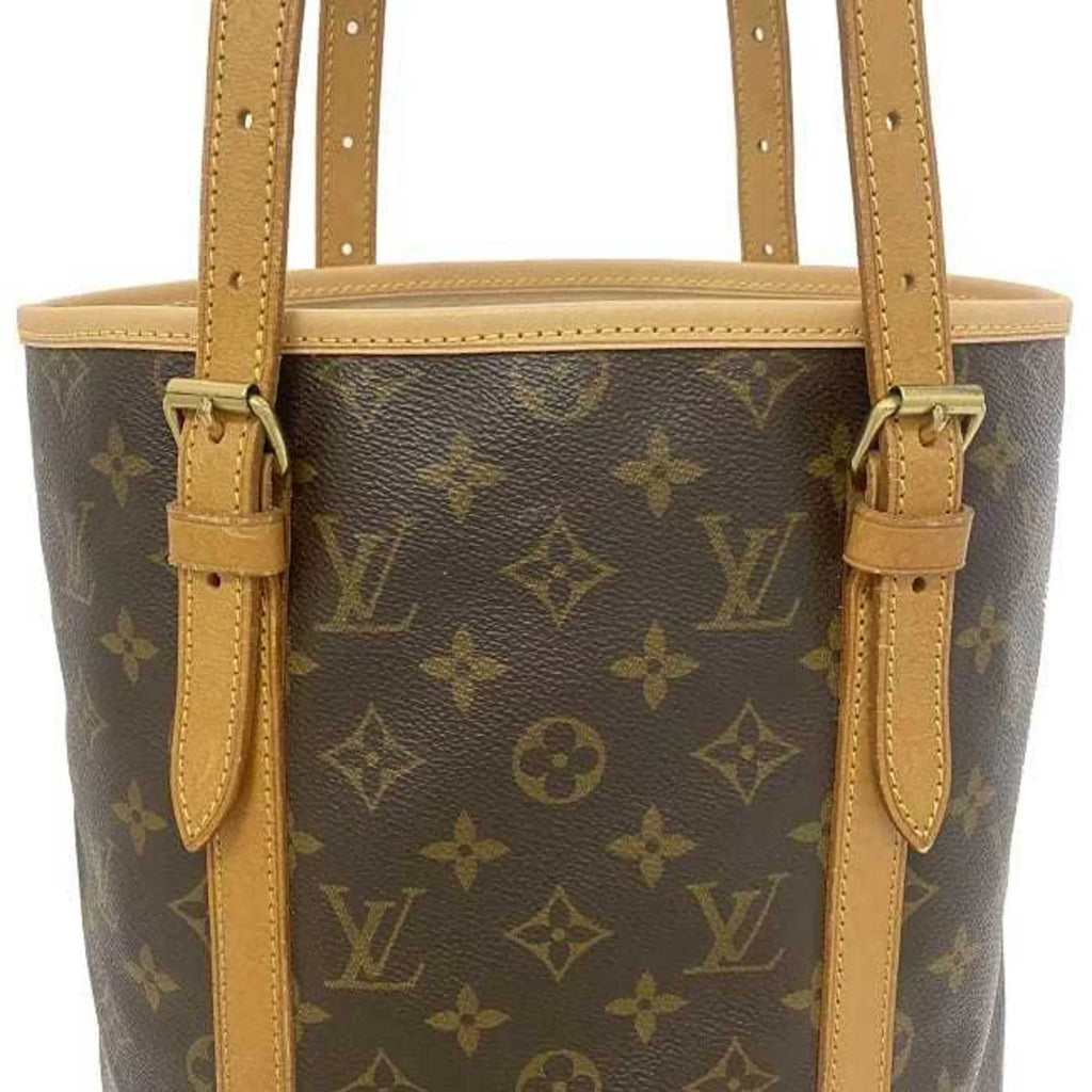 Pre-Owned Louis Vuitton Bucket GM Brown Monogram M42236 Canvas Nume Leather VI0914 LOUISize VUITTON Bag Women's (Fair)