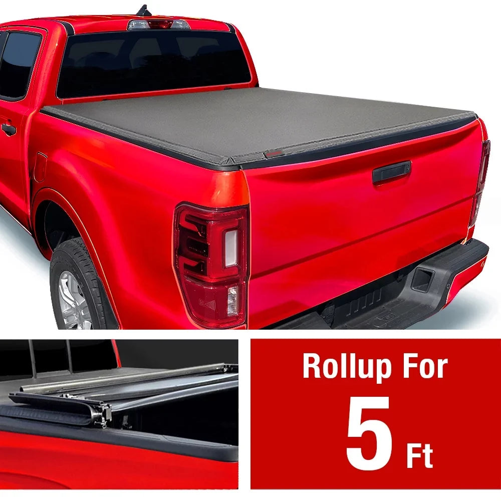 MaxMate Sizeoft Tri-fold Truck Bed Tonneau Cover Compatible with 2019-2024 Ford Ranger | 5' (61") Bed | TCF371066