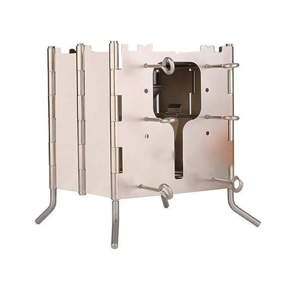 Walmeck Wood Burning Sizetove with Carrying Case, Ideal for Backpacking and BBQ