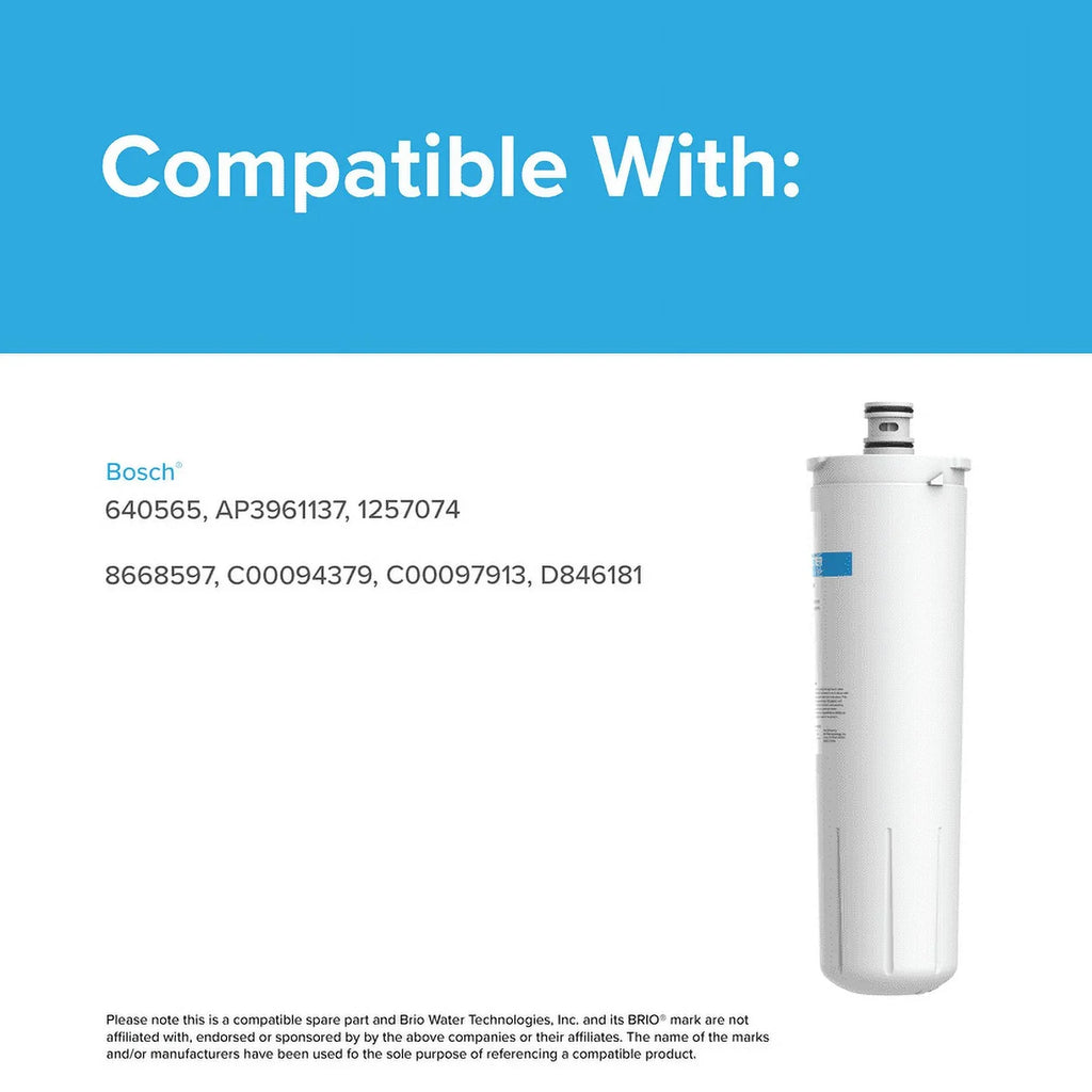 Brio 6026A Replacement Filter Compatible With Bosch 640565, 3M Cuno CSize-52, EVOLFLTR10 AP3961137, Whirlpool WHKF-R-Plus