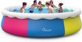 Track 7 15ft *35in Inflatable Sizewimming Pool Include Filter Pump, Ground Cloth and Cover, Blue