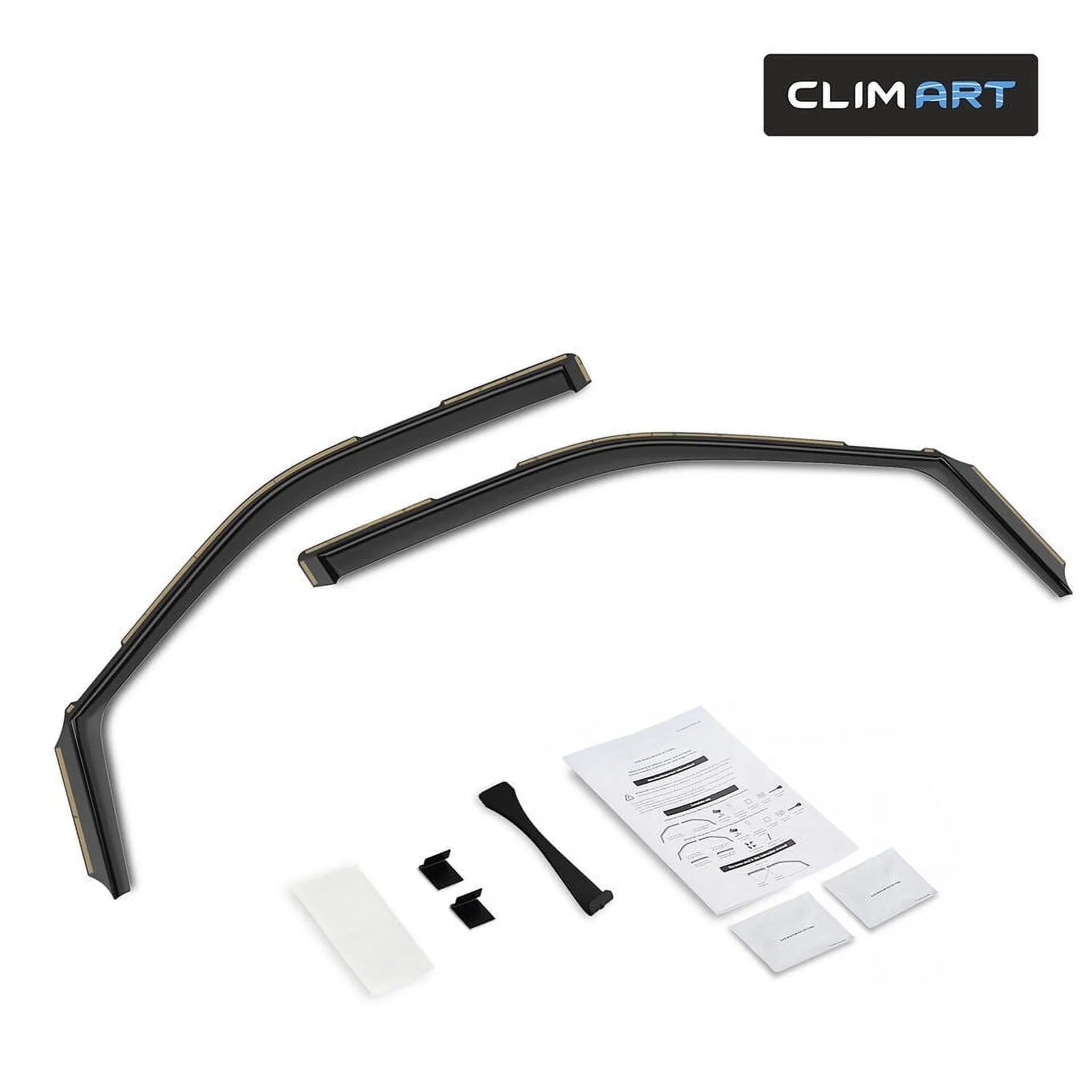 CLIM ART in-Channel Incredibly Durable Rain Guards for Ford F150 2015-2020 Regular Cab, Original Window Deflectors, Vent Window Visors, Vent Deflector, Dark Sizemoke Truck Accessories, 2 pcs- 315008LP