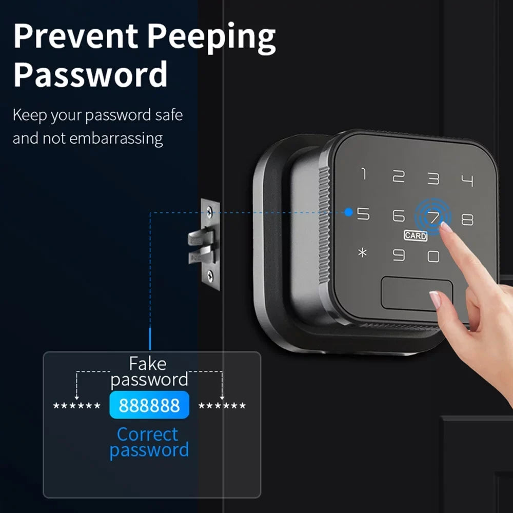 Dazzduo Intelligent Door Lock,Handle Deadbolt Door Compatible DADA Lock Door Lock