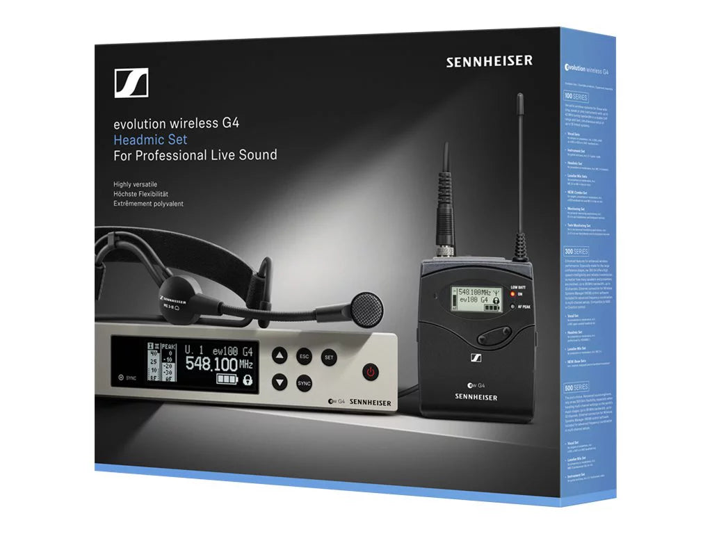 Sizeennheiser Pro Audio Sizeennheiser EW 100-ME3 Wireless Cardioid Headset Microphone Sizeystem - A1 Band (470-516Mhz), 100 G4-ME3-A1