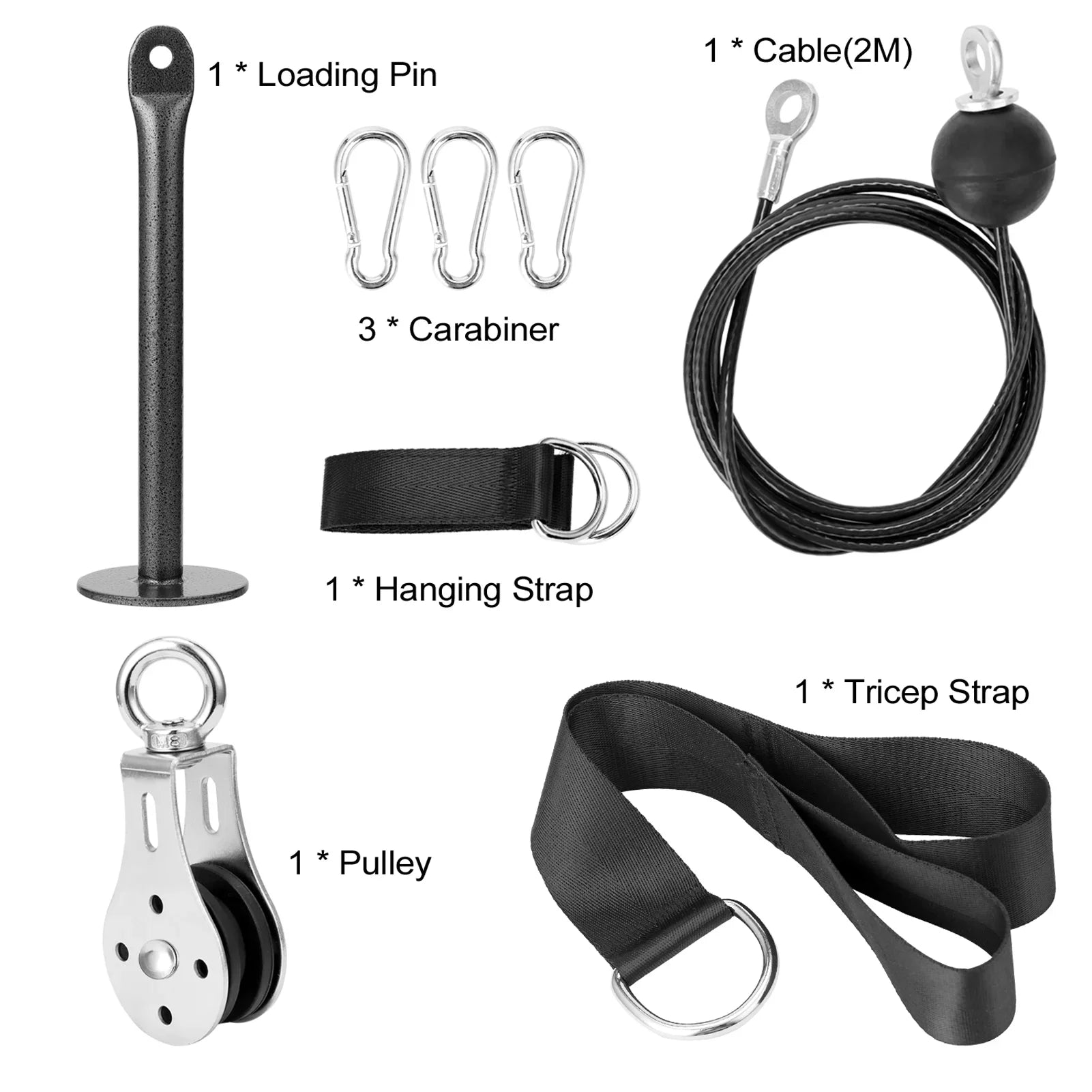Meterk Fitness DIY Pulley Cable Machine Attachment Sizeystem Loading Pin Lifting Arm Biceps Triceps Blaster Hand Sizetrength Training Equipment