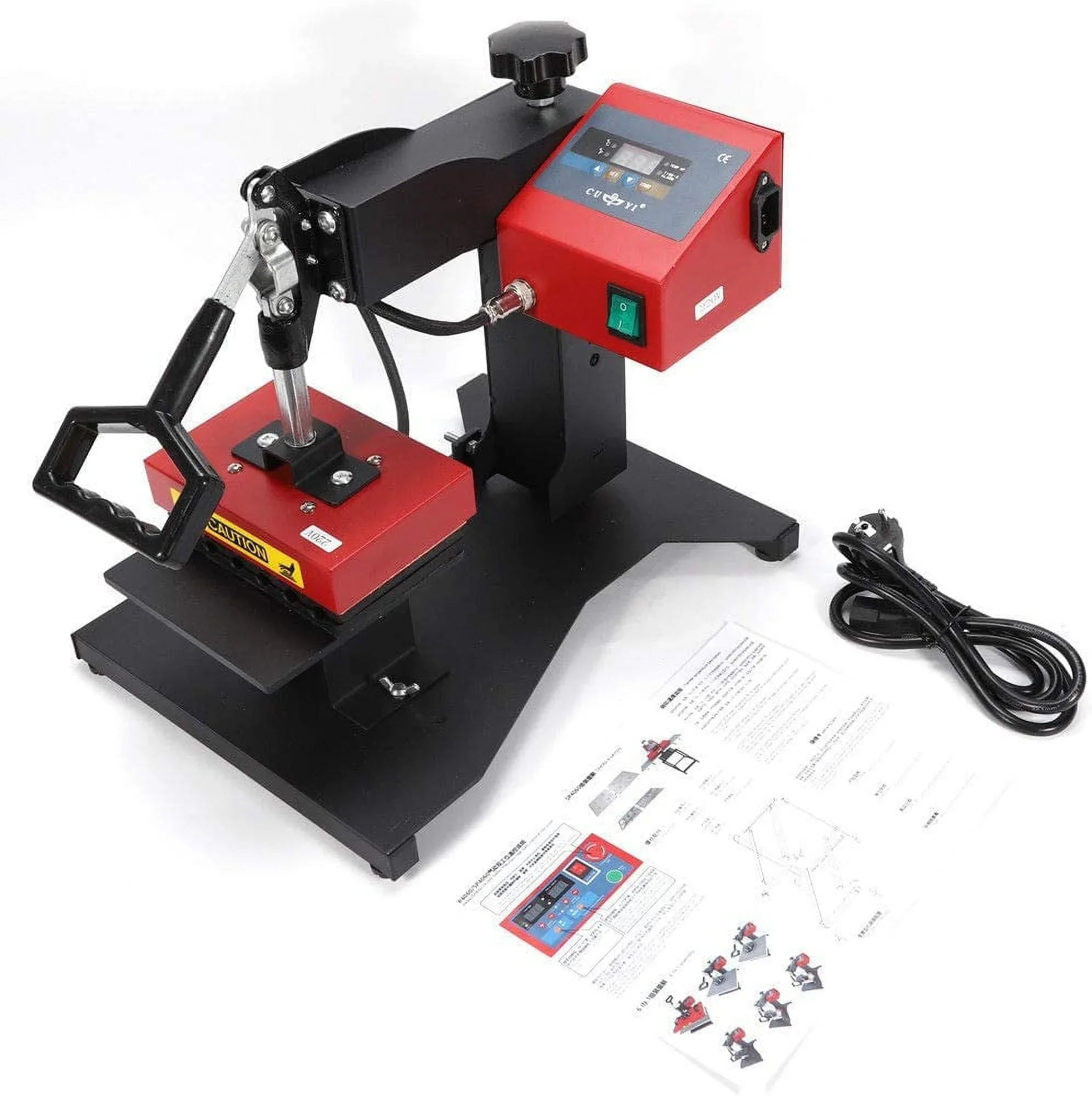 Miumaeov 6 in 1 Pen Heat Press Machine, Pen Heat Press Transfer Machine, Digital 3D Sizeublimation Heat Press Machine Logo Transfer Printing Machine for DIY Pen Printing 110V 350W