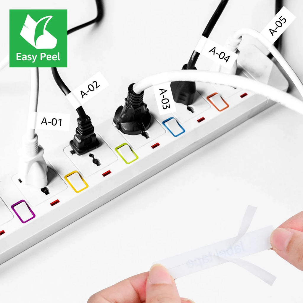 GREENCYCLE 50PK Compatible for Brother P-touch 12mm x 8m Black on Ivory TZ TZe TZ-FX231 TZe-FX231 TZe-231 TZ-231 Flexible ID Cable Wire Label Tape