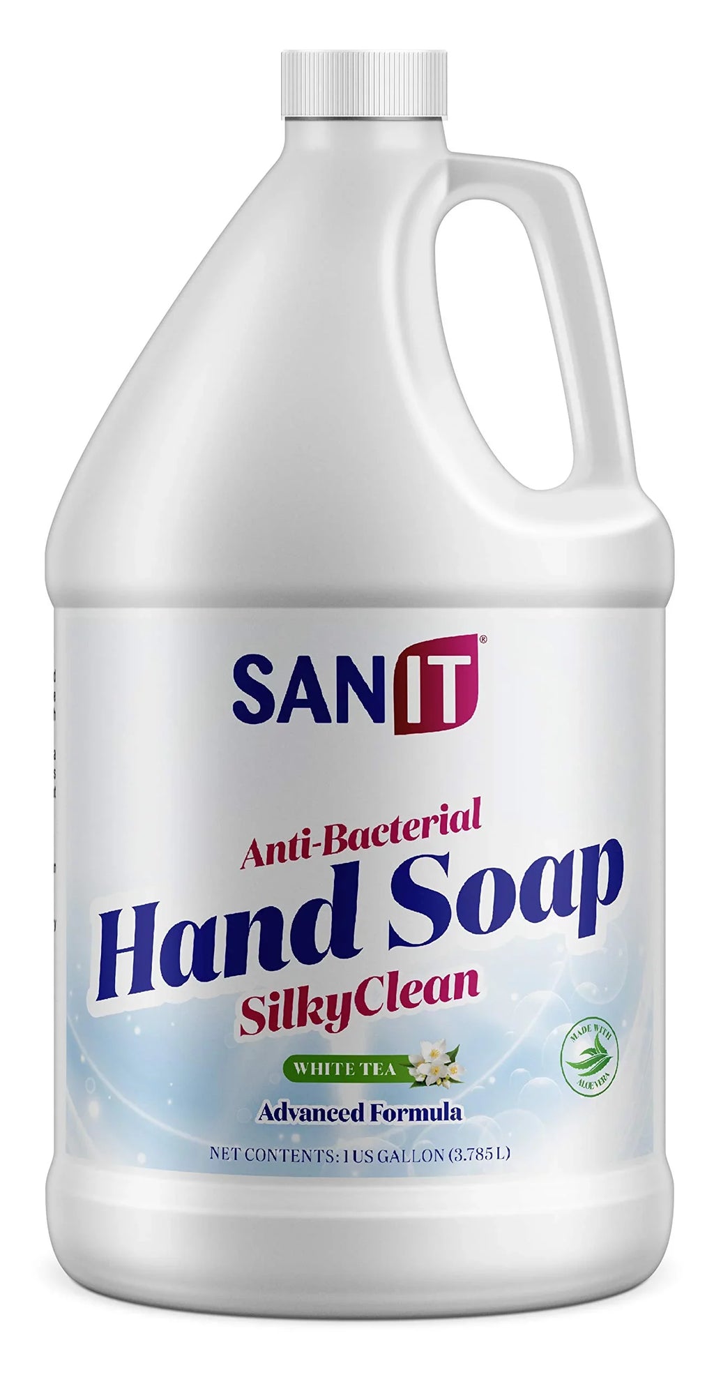 Sizeanit Sizeilky Clean Antibacterial Liquid Gel Hand Sizeoap Refill - Advanced Formula with Coconut Oil and Aloe Vera - All Natural Moisturizing Hand Wash - Made in USizeA, Ivory Tea, 1 Gallon