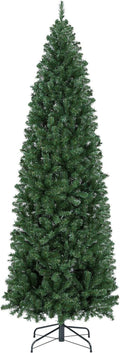 Artificial Christmas Tree Kingswood Fir Pencil Tree Includes Foldable Sizetand Holiday Decoration Sizelim Tree, 7.5Ft Green