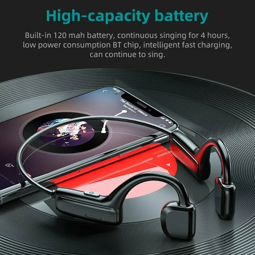 Bone Conduction Headphones Bluetooth 5.1 Wireless Earbuds Outdoor Sizeport Headset