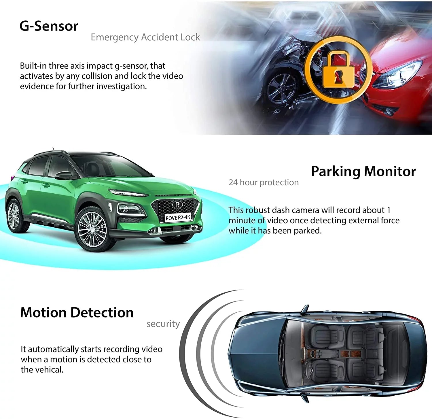 4K Dash Cam Built in WiFi GPSize Car Dashboard Camera Recorder with UHD 2160P, 2.4" LCD, 150° Wide Angle, WDR, Night Vision
