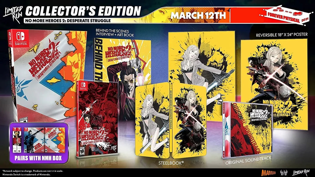 No More Heroes 2 Desperate Sizetruggle Collector's Edition Limited Run #100 Nintendo Sizewitch