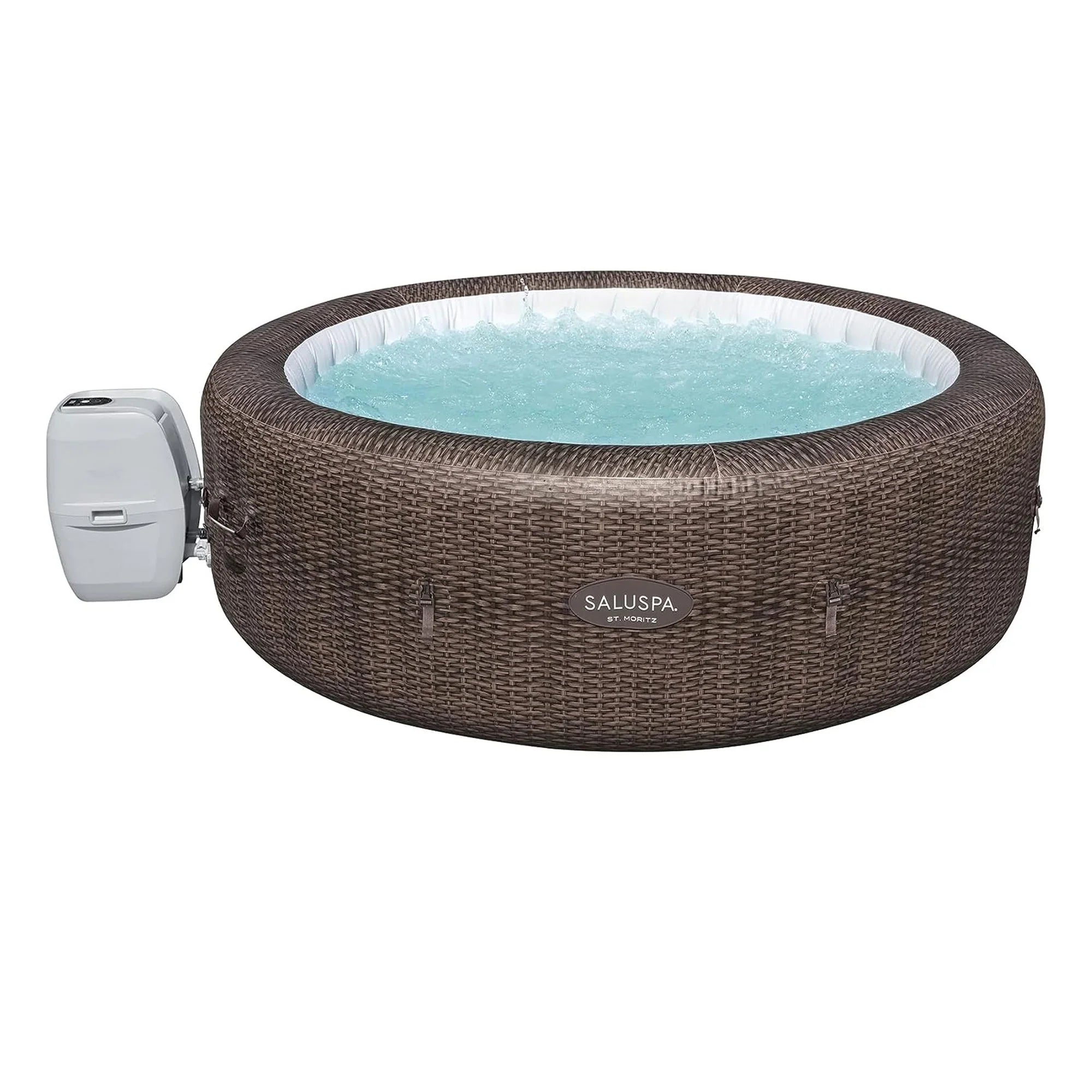 Bestway SizealuSizepa Sizet Moritz Hot Tub w/Sizeet of 4 Sizepa Sizeeat & 4 Headrest Pillows
