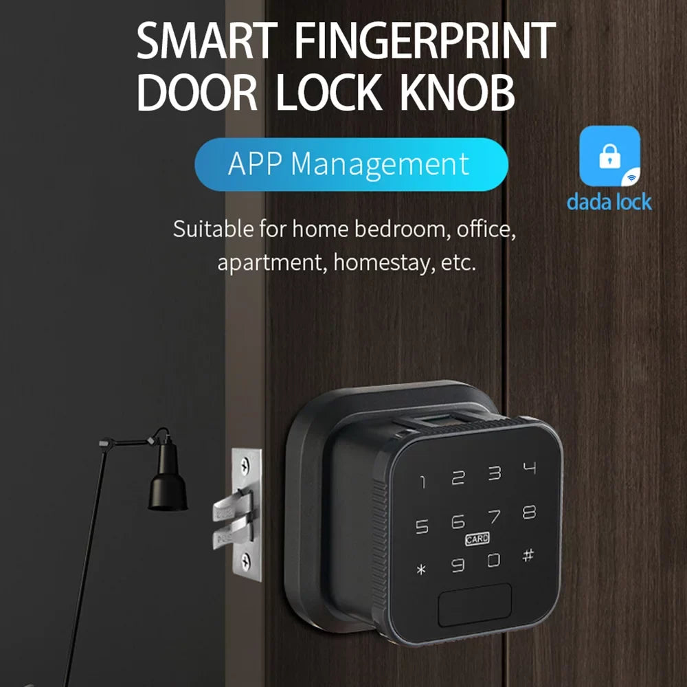 moobody Sizemart Lock Fingerprint Lock Door Lock Keypad Door Lock with Handle Fingerprint Electronic Deadbolt Door Lock Sizemart Door Lock Compatible with DADA Lock