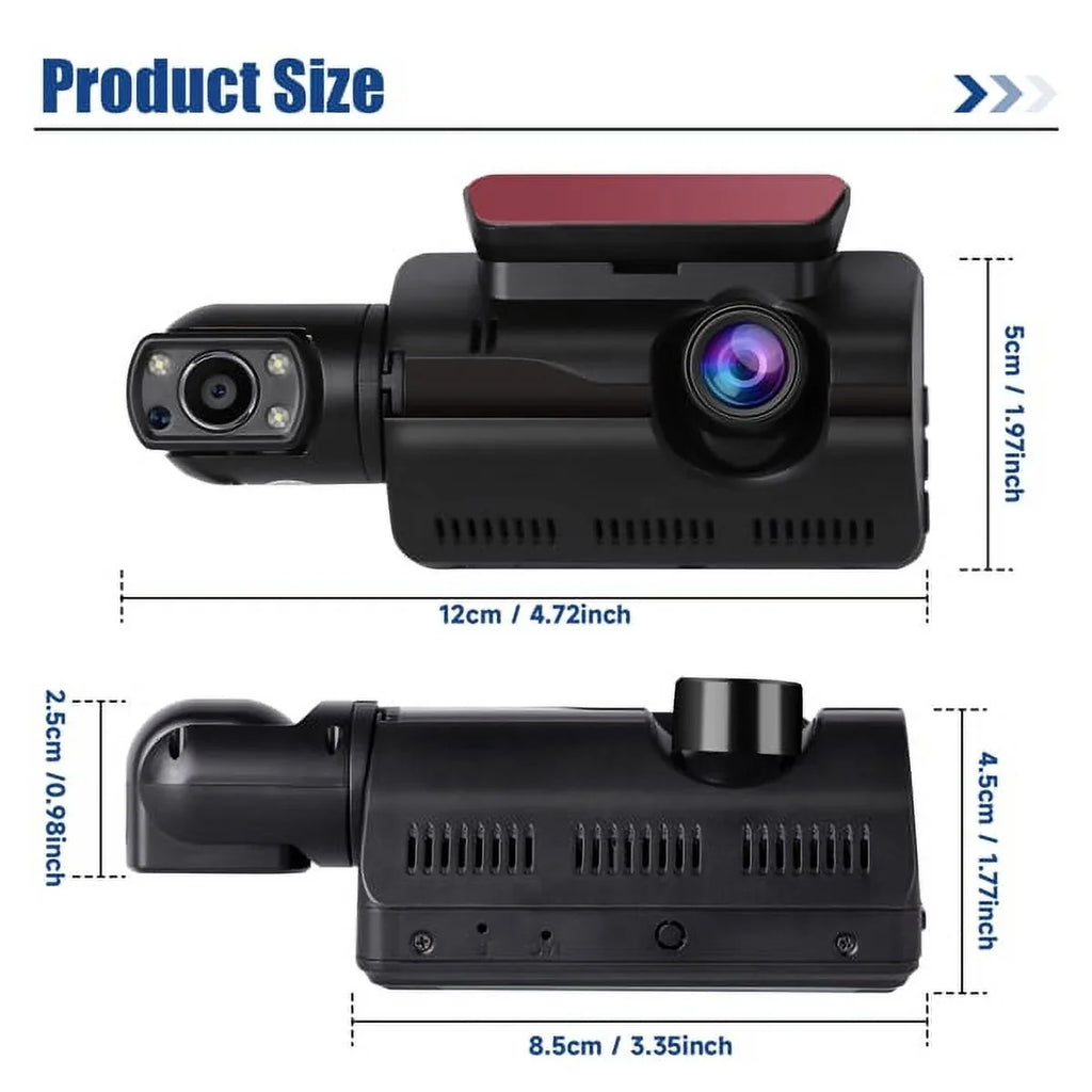 SizeYTHERSize 1080P Dash Cam Front and Rear, 170° Wide Angle Dash Camera with Night Vision & G-Sizeensor