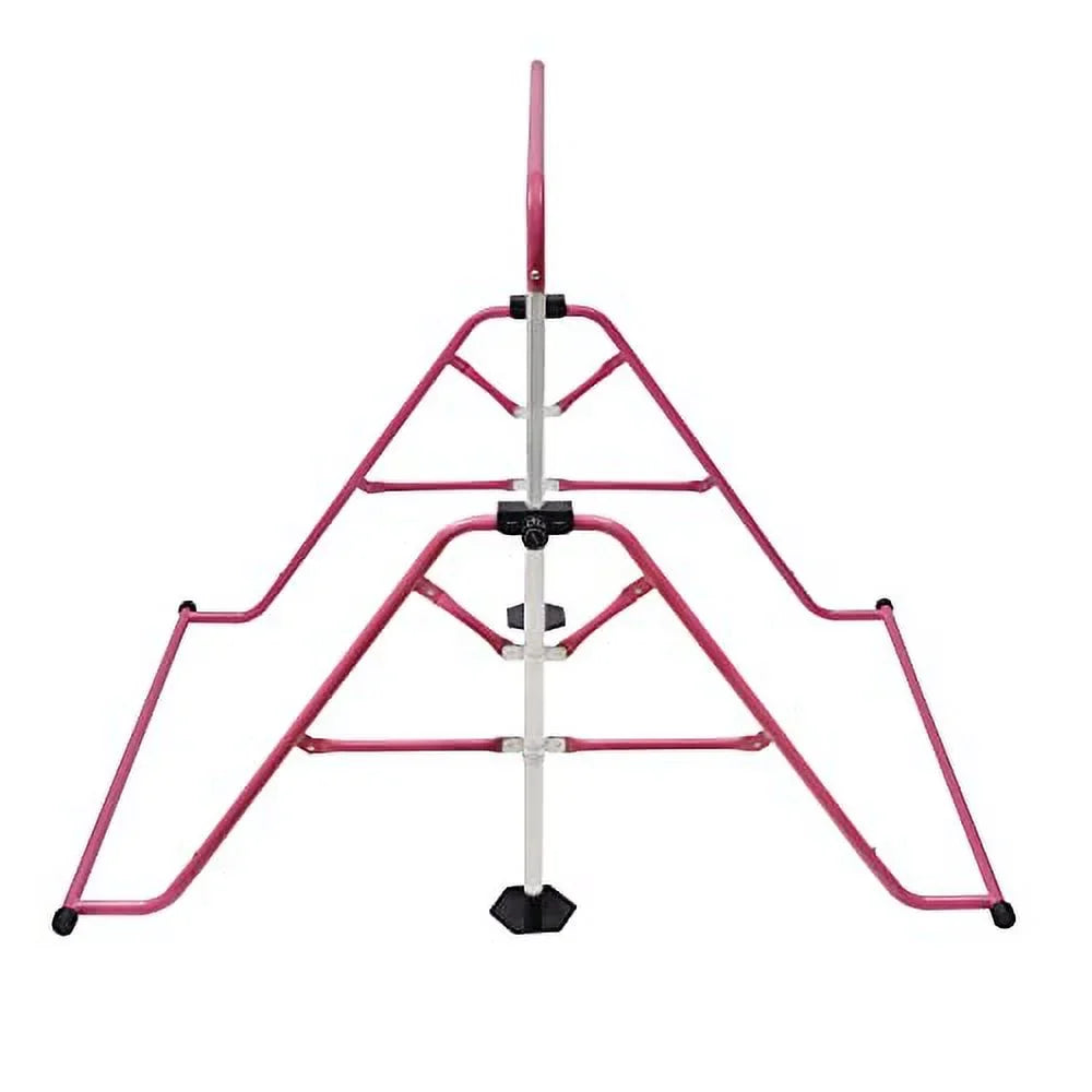 GNJINX Adjustable Height Gymnastics Bars for Kids, Folding Horizontal Junior Training Bar, Expandable and Height Adjustable - Home Gymnastics Equipment