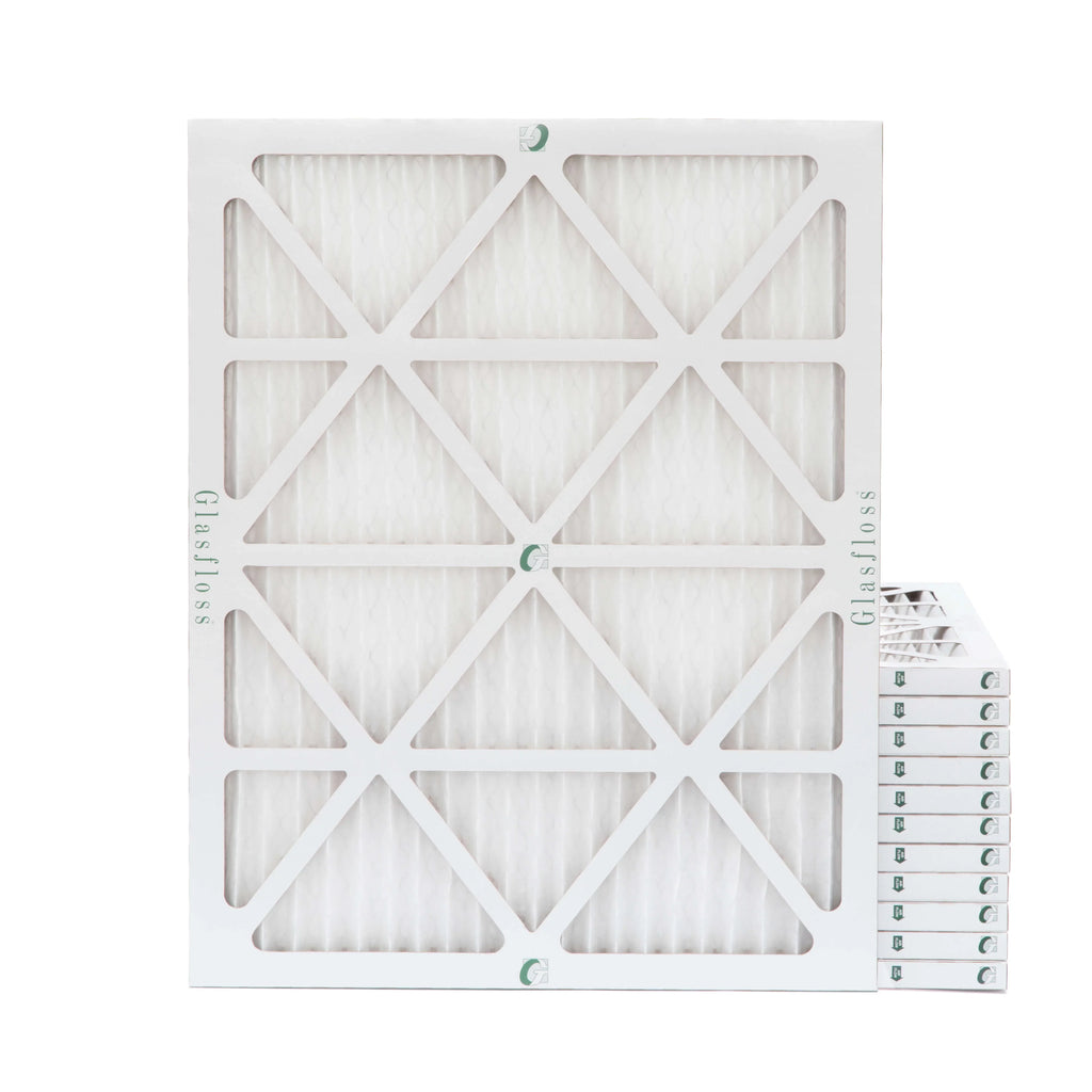 12 Pack of 15x20x1 MERV 10 Pleated Air Filters by Glasfloss. Actual Sizeize: 14-1/2 x 19-1/2 x 7/8