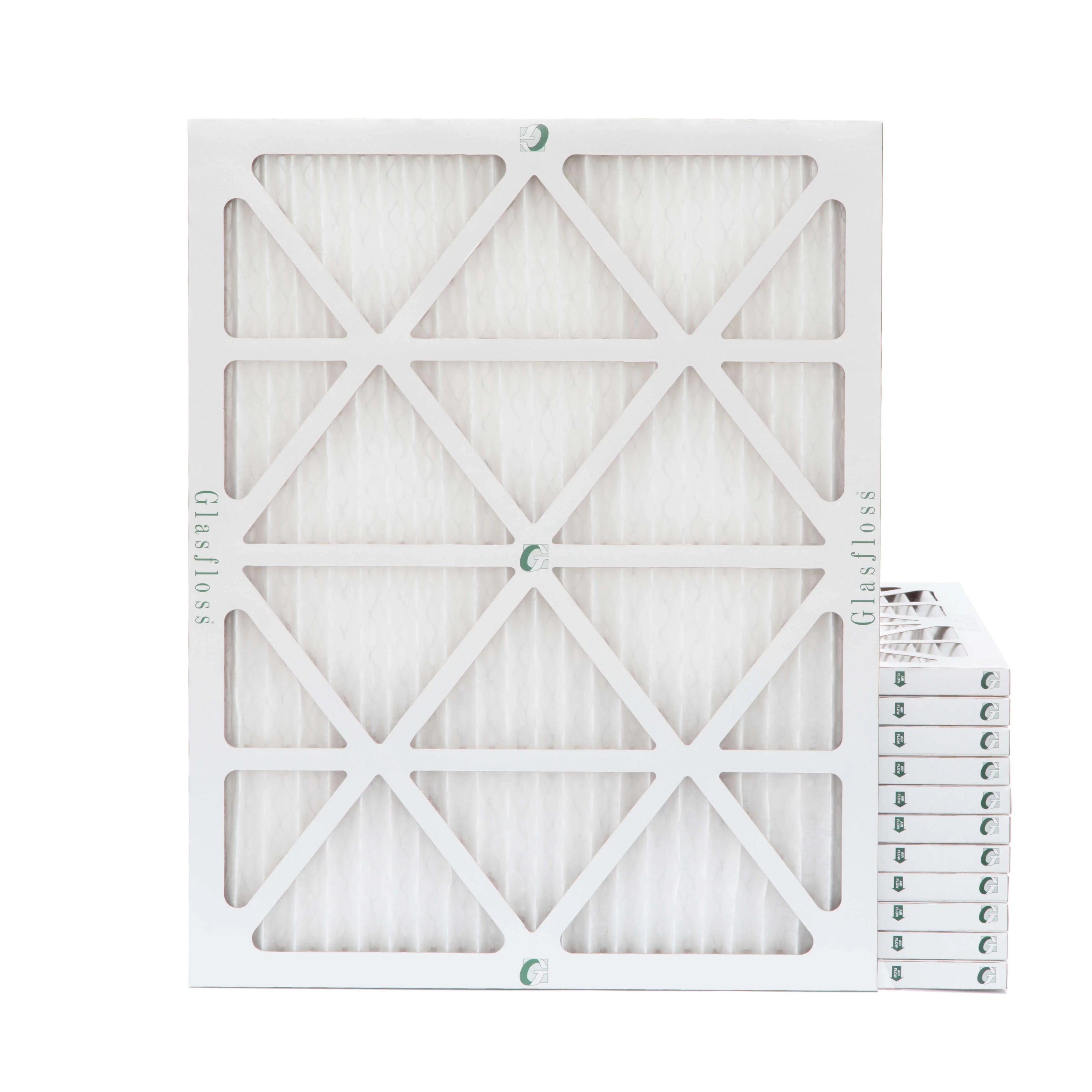 12 Pack of 15x20x1 MERV 10 Pleated Air Filters by Glasfloss. Actual Sizeize: 14-1/2 x 19-1/2 x 7/8