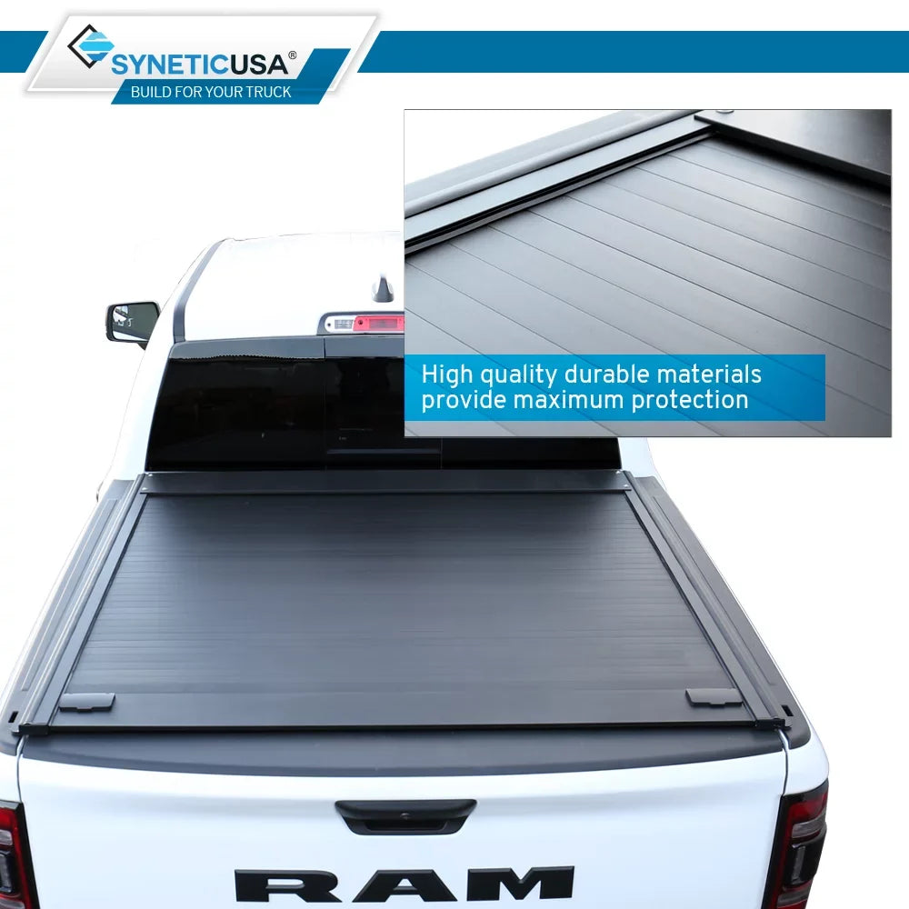 For 2007-2021 Toyota Tundra 5.5ft Truck Bed Waterproof Retractable Hard Tonneau Cover Hard Aluminum Low Profile Design