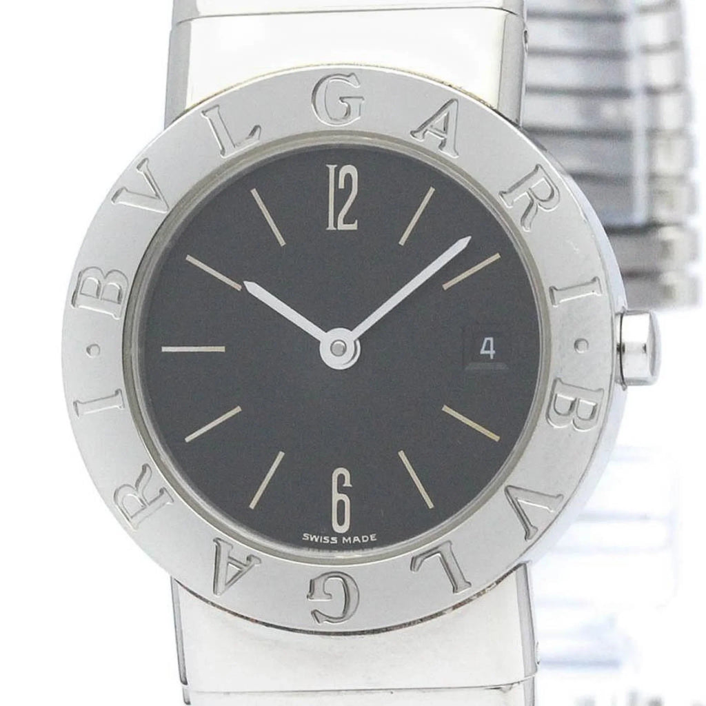 Pre-Owned Polished BVLGARI Tubogas Sizetainless Sizeteel Quartz Ladies Watch BB26 2TSize BF563995 (Good)