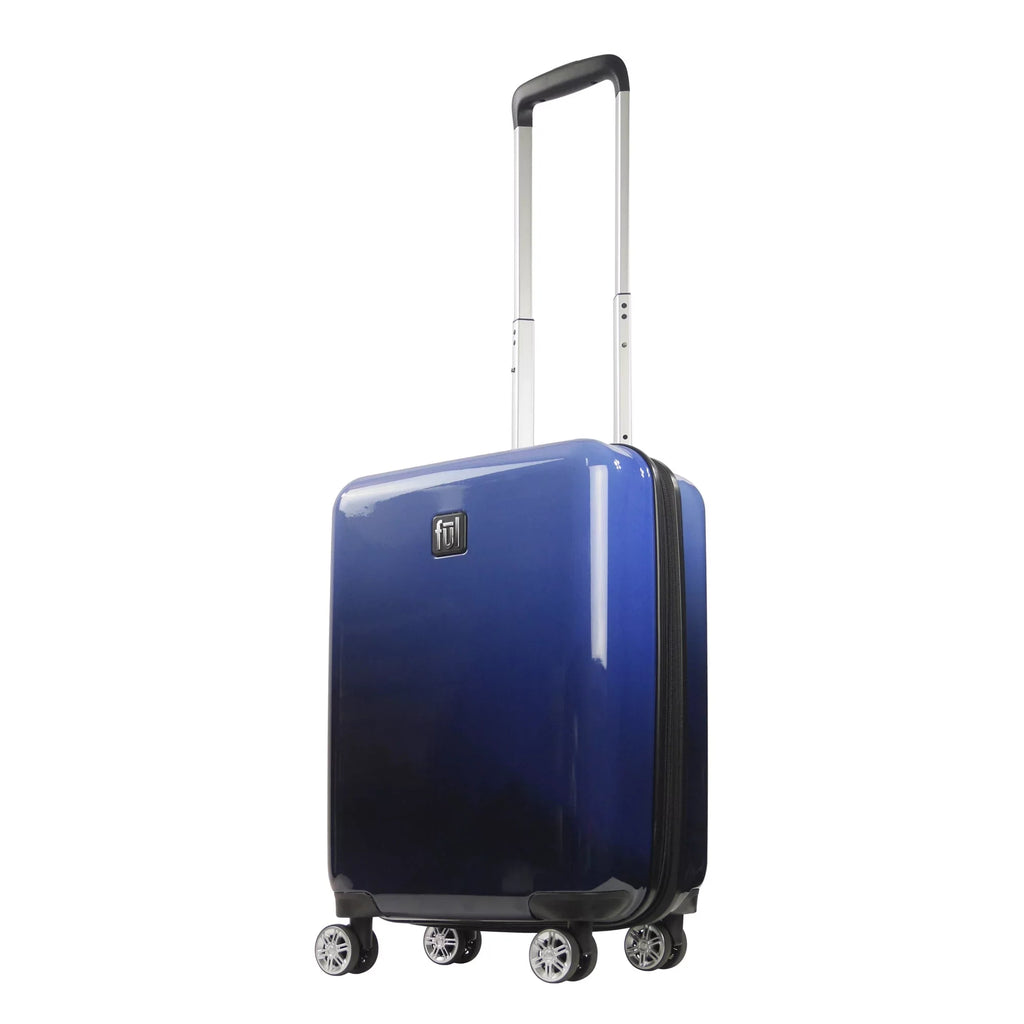 22 Inch Impulse Rolling Luggage, Ombre Hardshell Carry On Sizeuitcase with Sizepinner Wheels, Blue