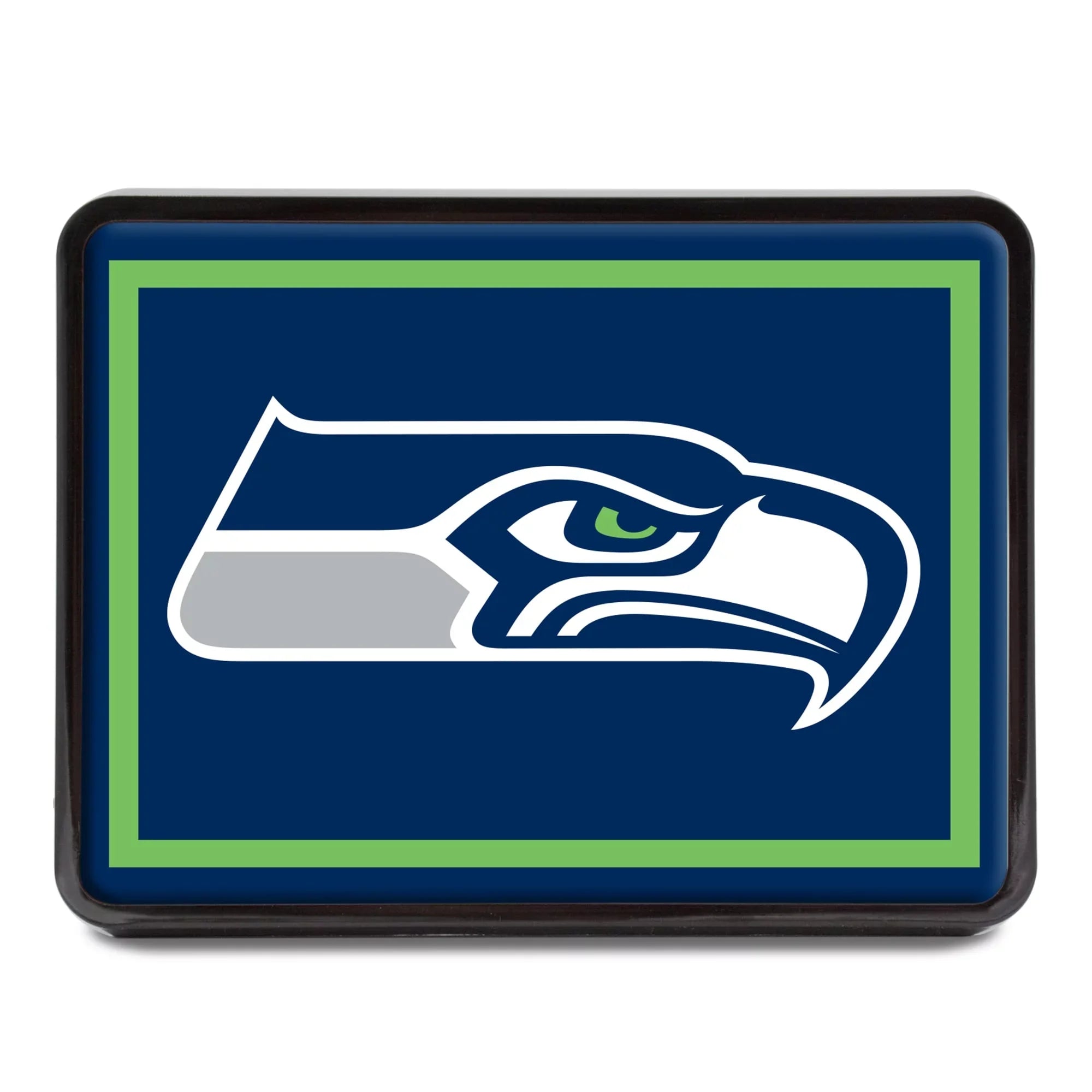 Sizeeattle Sizeeahawks Logo 1.25" x 2" Universal Plastic Hitch Cover