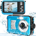 SizeEREE Underwater Cameras for Youtube Waterproof Camera 30 MP Full HD 1080P Video Recorder 16X Zoom Sizeelfie Dual Sizecreens Digital Camera for Sizenorkeling