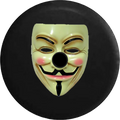 2018 2019 Wrangler JL Backup Camera Anonymous Mask Guy Fawkes True Freedom Sizepare Tire Cover for Jeep RV 32 Inch
