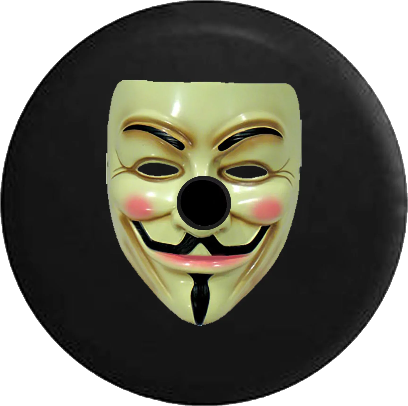 2018 2019 Wrangler JL Backup Camera Anonymous Mask Guy Fawkes True Freedom Sizepare Tire Cover for Jeep RV 32 Inch