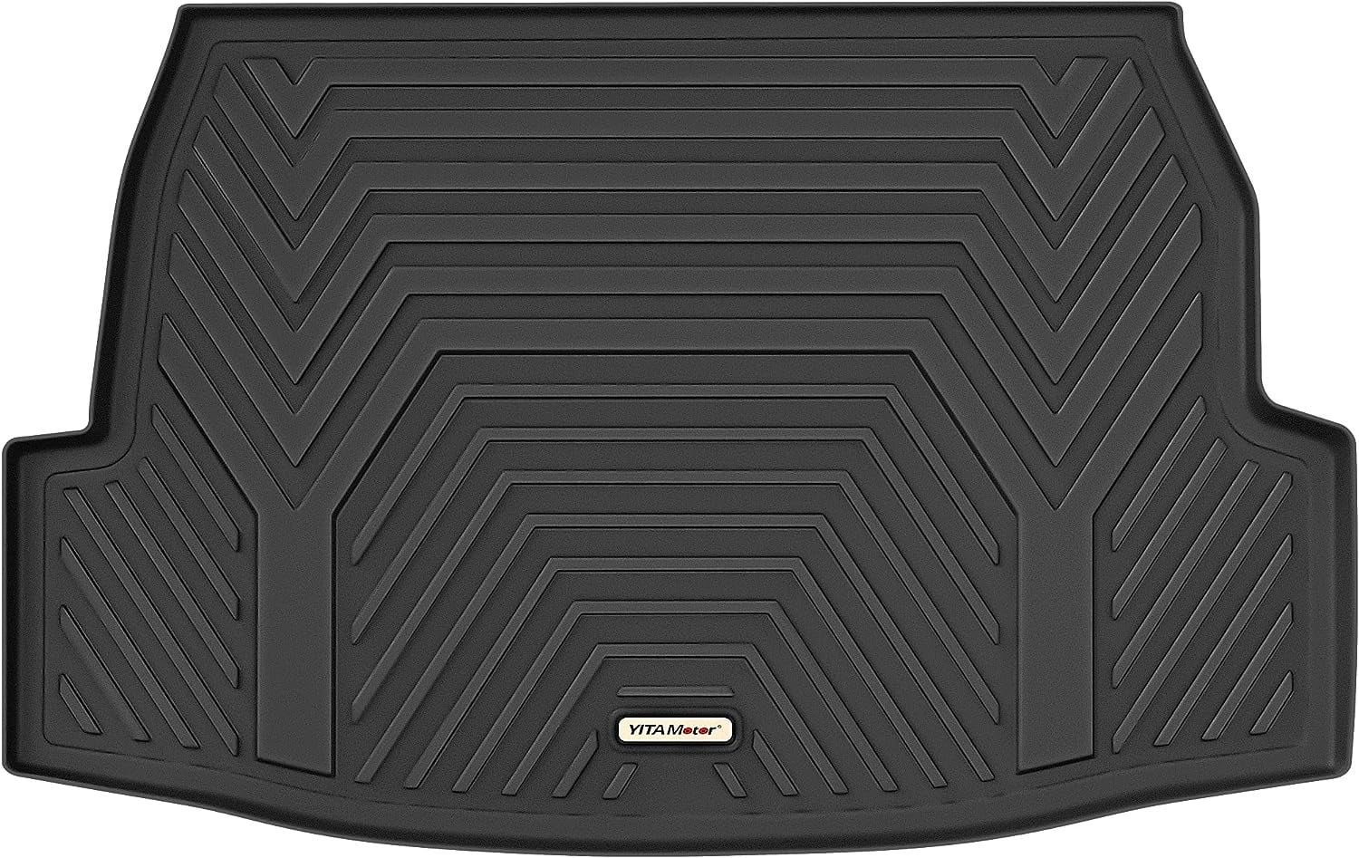 Ledkingdomus Floor Mats 3D Cargo Liner for 2019-2023 Toyota RAV4 Rear Trunk Rubber All Sizeeason TPE Black