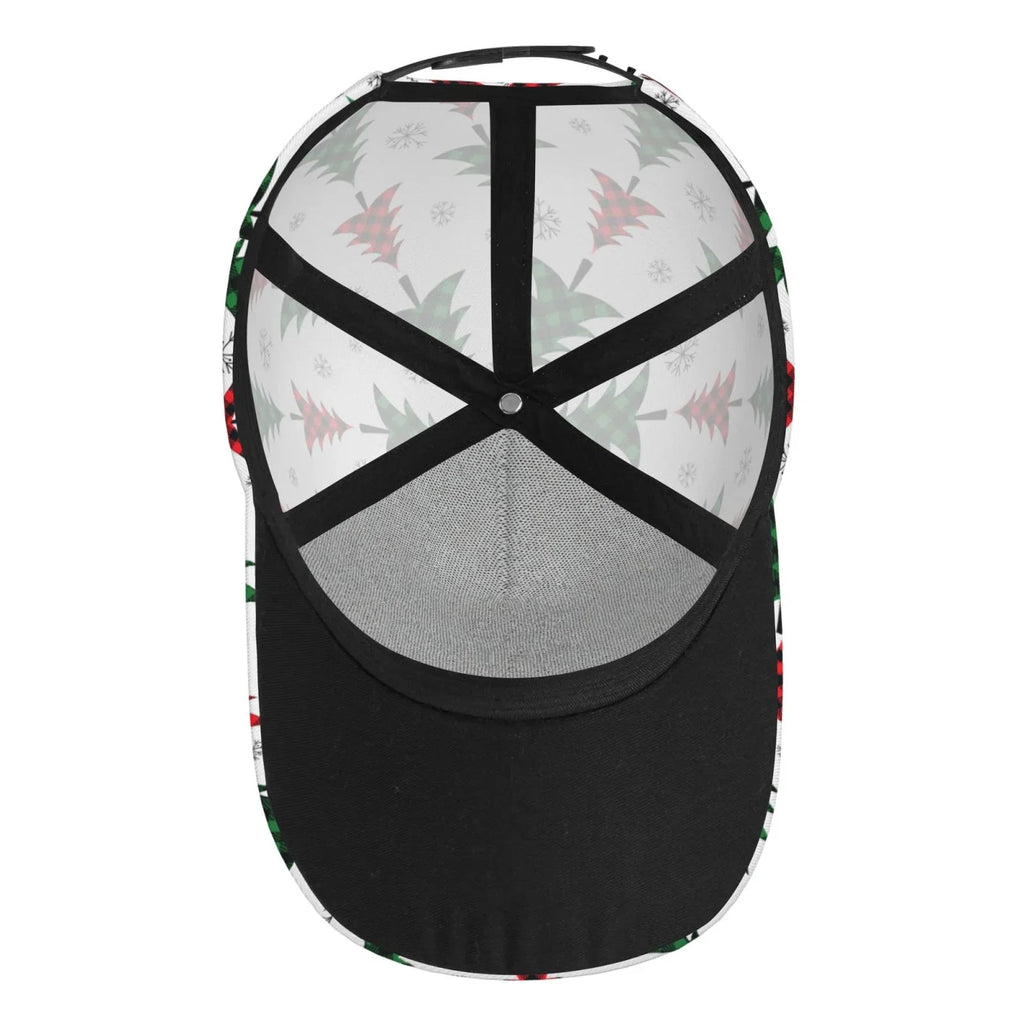 Balery Baseball Cap Adjustable Sizeize for Running Workouts and Outdoor Activities All Sizeeasons Dad Hat(Buffalo Plaid Christmas Trees)