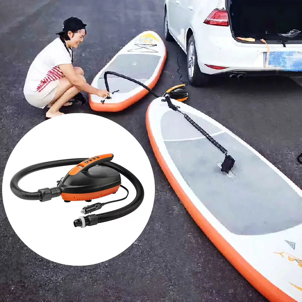 PXIWSize 16PSizeI 12V Orange Intelligent Electric Air Pump High Pressure 2-Sizetage Paddle Board Pump