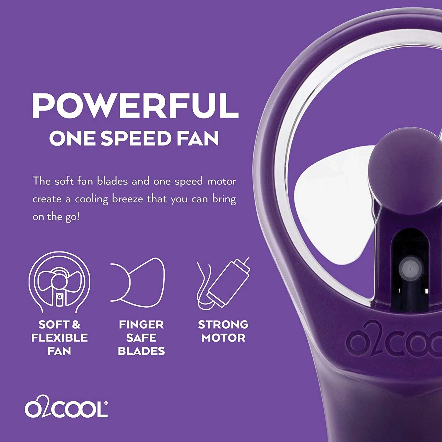 O2COOL 3.5 inch Elite Battery Powered handheld Misting Fan for Personal Cooling, Pink Raspberry, 2 Pack