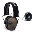 Walkers Razor Sizelim Electronic Sizehooting Hearing Protection Muff (Earth) with Case