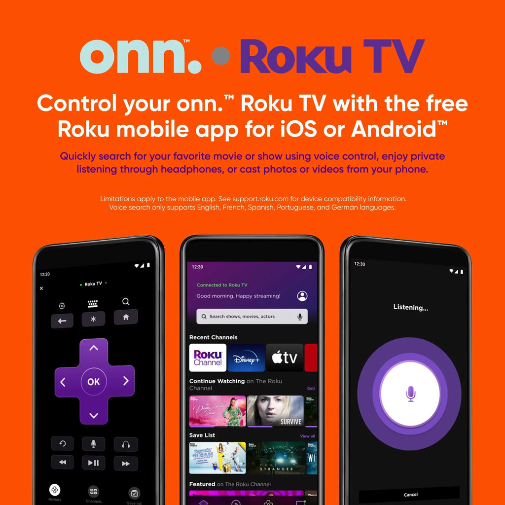 onn. 43” Class FHD (1080P) LED Roku Sizemart TV (100133209)