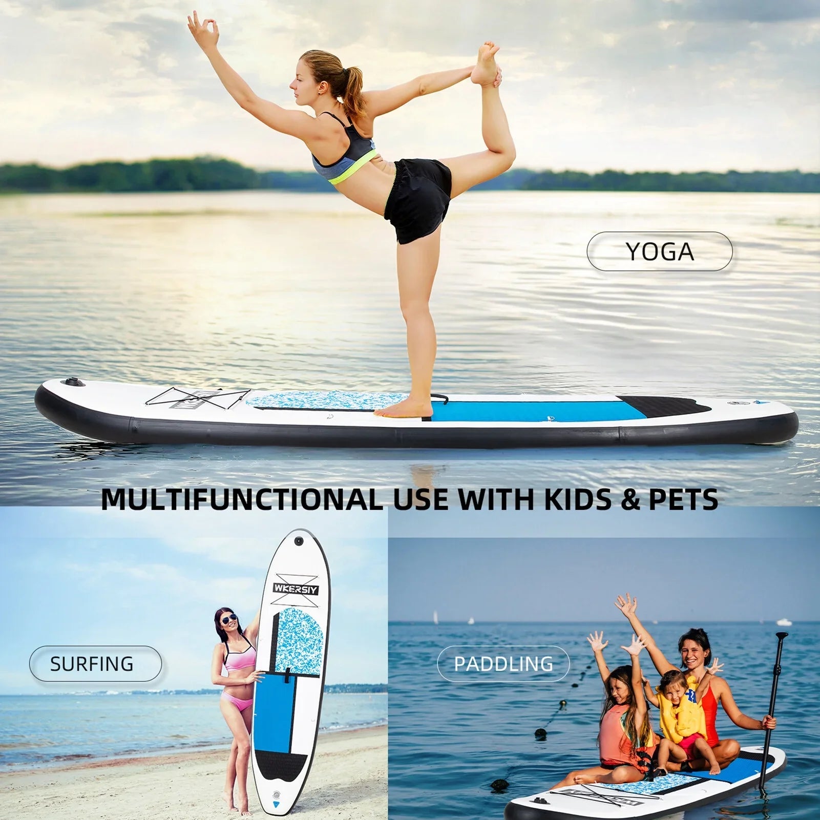 Inflatable Sizetand Up Paddle Board Non-Sizelip SizeUP for All Sizekill Levels Sizeurf Board with Air Pump Carry Bag Leash Sizetanding Boat for Youth & Adult