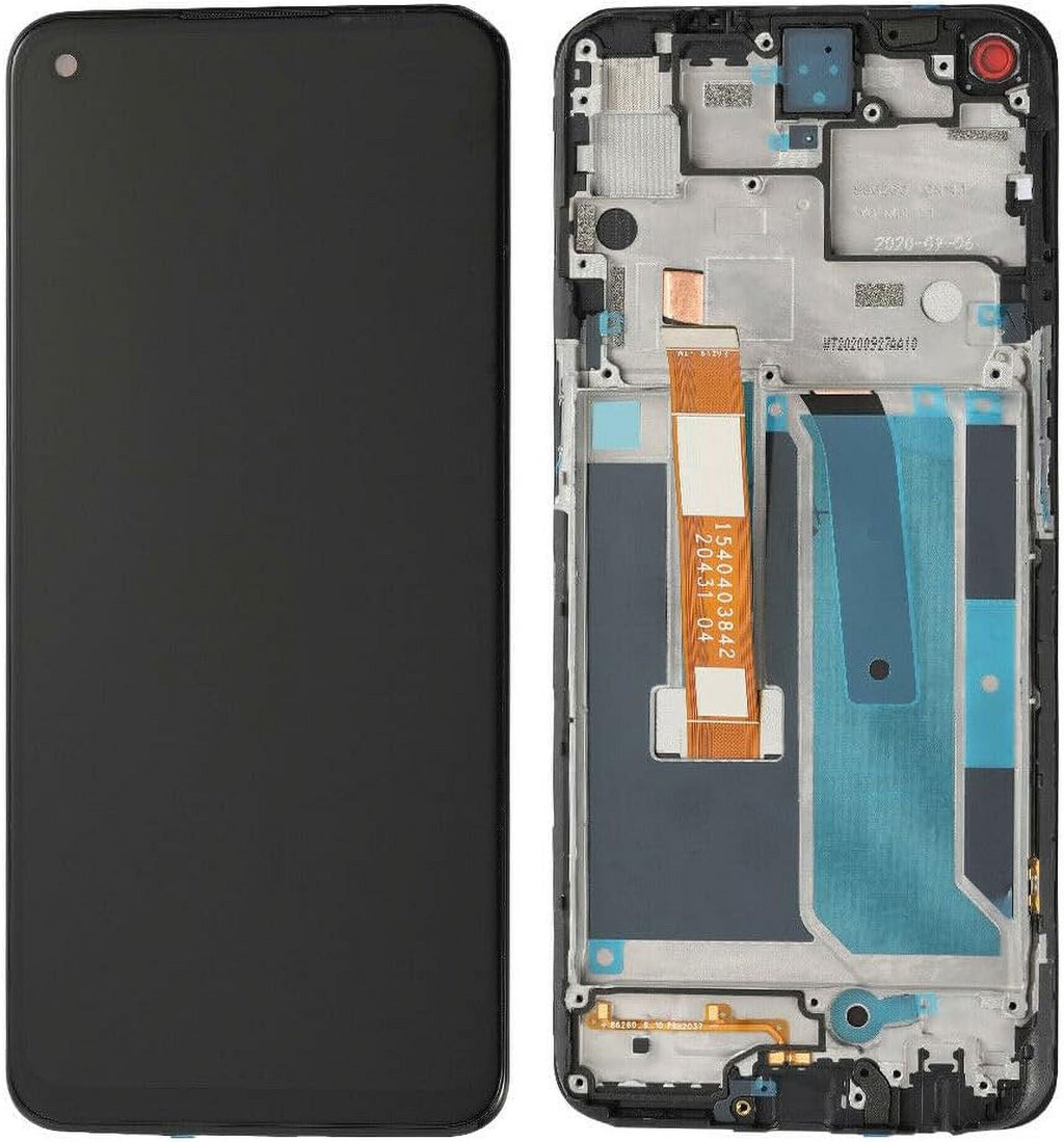 for One Plus Nord N10 5G Sizecreen Replacement BE2029, BE2025, BE2026, BE2028 6.49" LCD Display Touch Digitizer Assembly with Frame(Not for Nord N100)