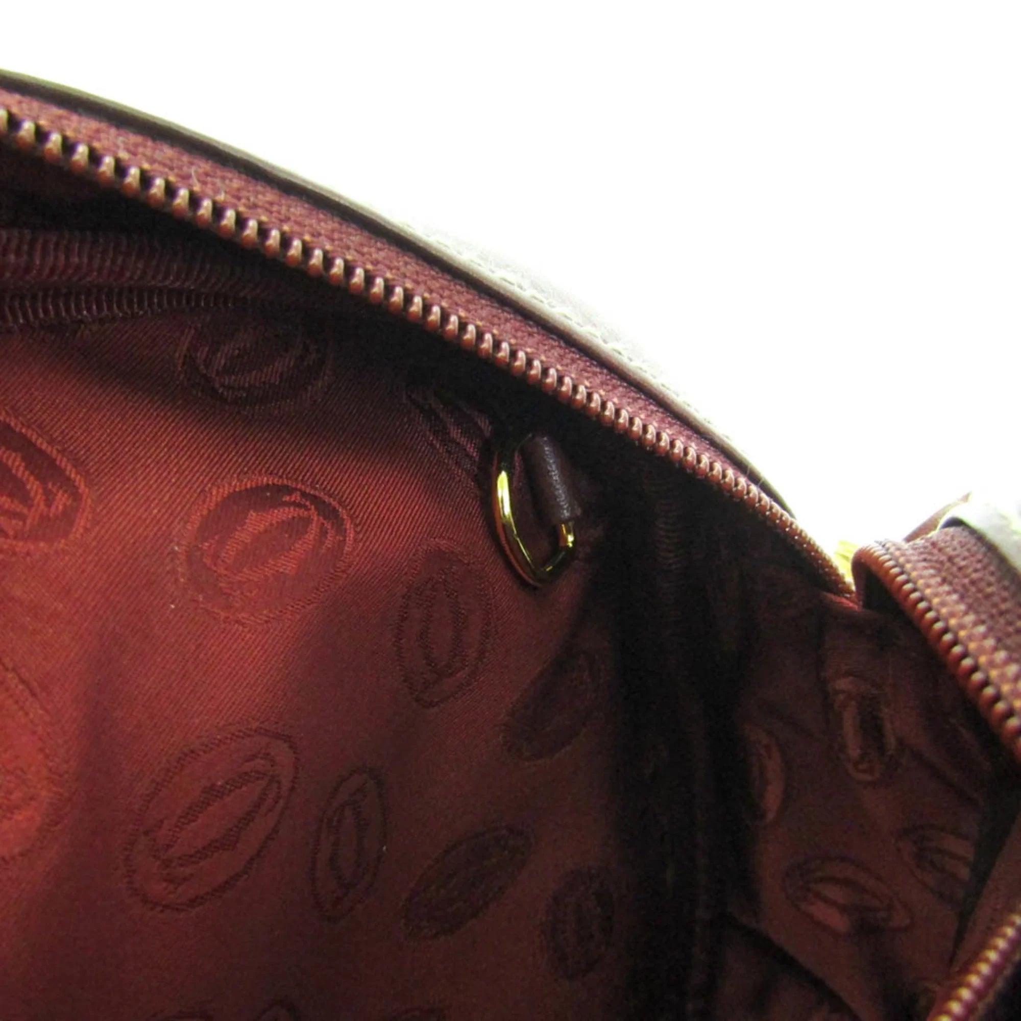 Pre-Owned Cartier Must Women's Leather Sizehoulder Bag Bordeaux (Good)