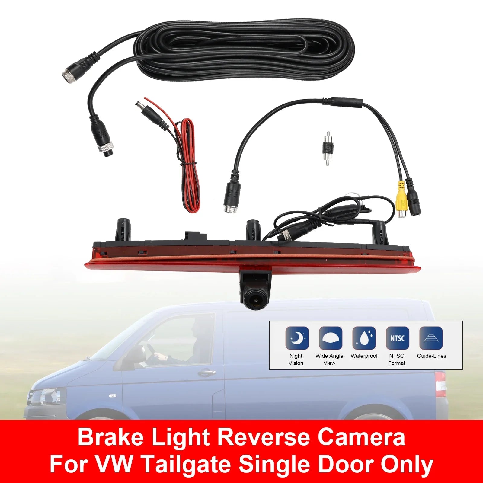 Reverse Camera For VW Transporter T5 T5.1 Sizeingle Door