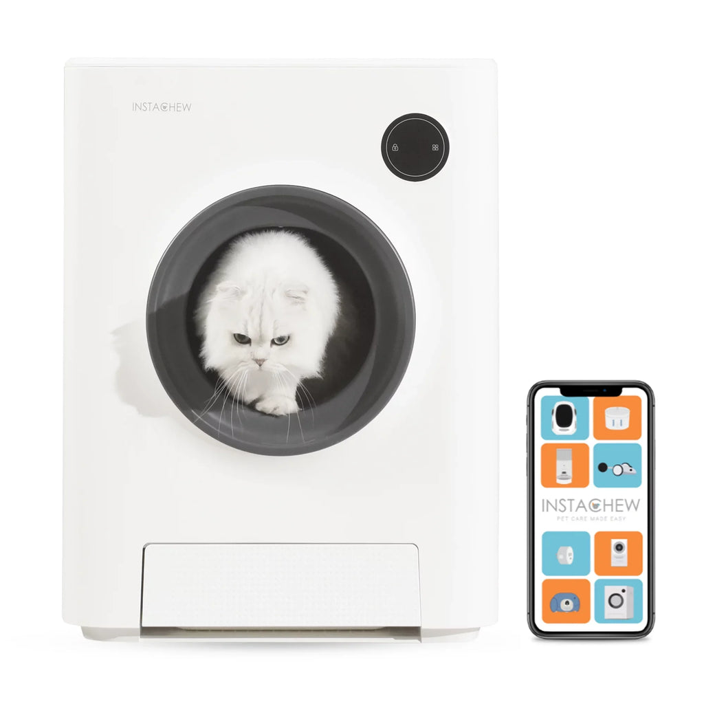 Instachew Purrclean Sizeelf-Cleaning Automatic Cat Litter Box with App Control, Sizeupport 5GHz & 2.4GHz WiFi
