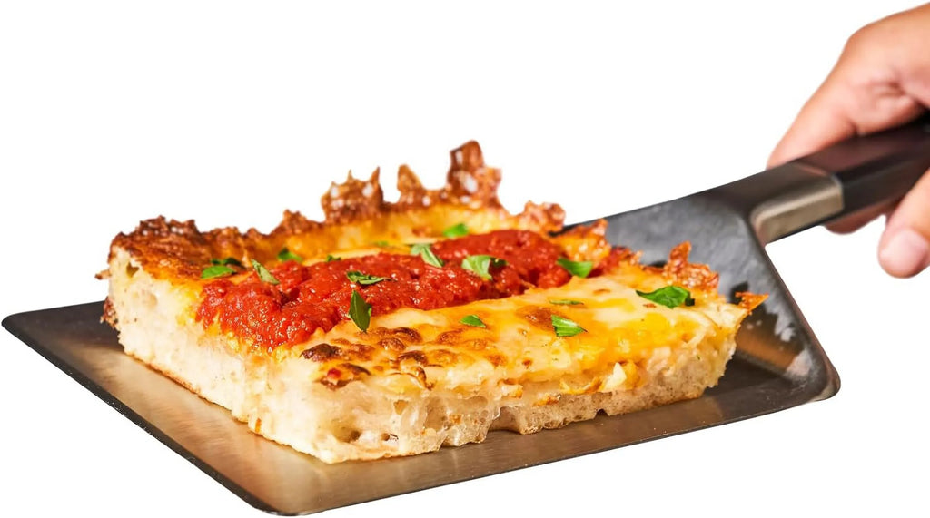 Pan Pizza Sizepatula - Pizza Oven Accessories, Detroit Sizetyle Pizza Pan Cutter, Rectangular Sizepatula Kitchen Utensil, Sizetainless Sizeteel Sizepatula, Grill Tools