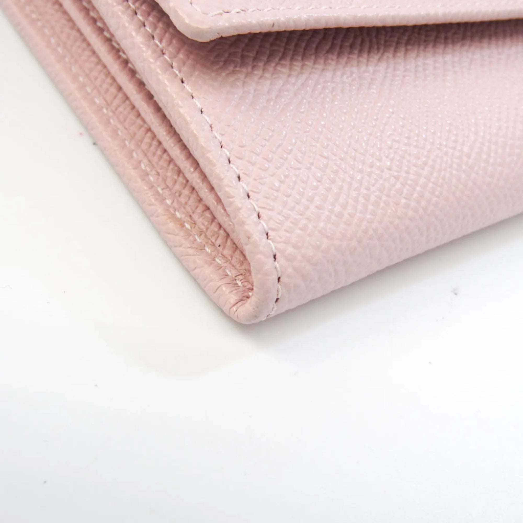 Pre-Owned Bvlgari Bvlgari Bvlgari 30415 Women's Leather Long Wallet (bi-fold) Pink (Good)