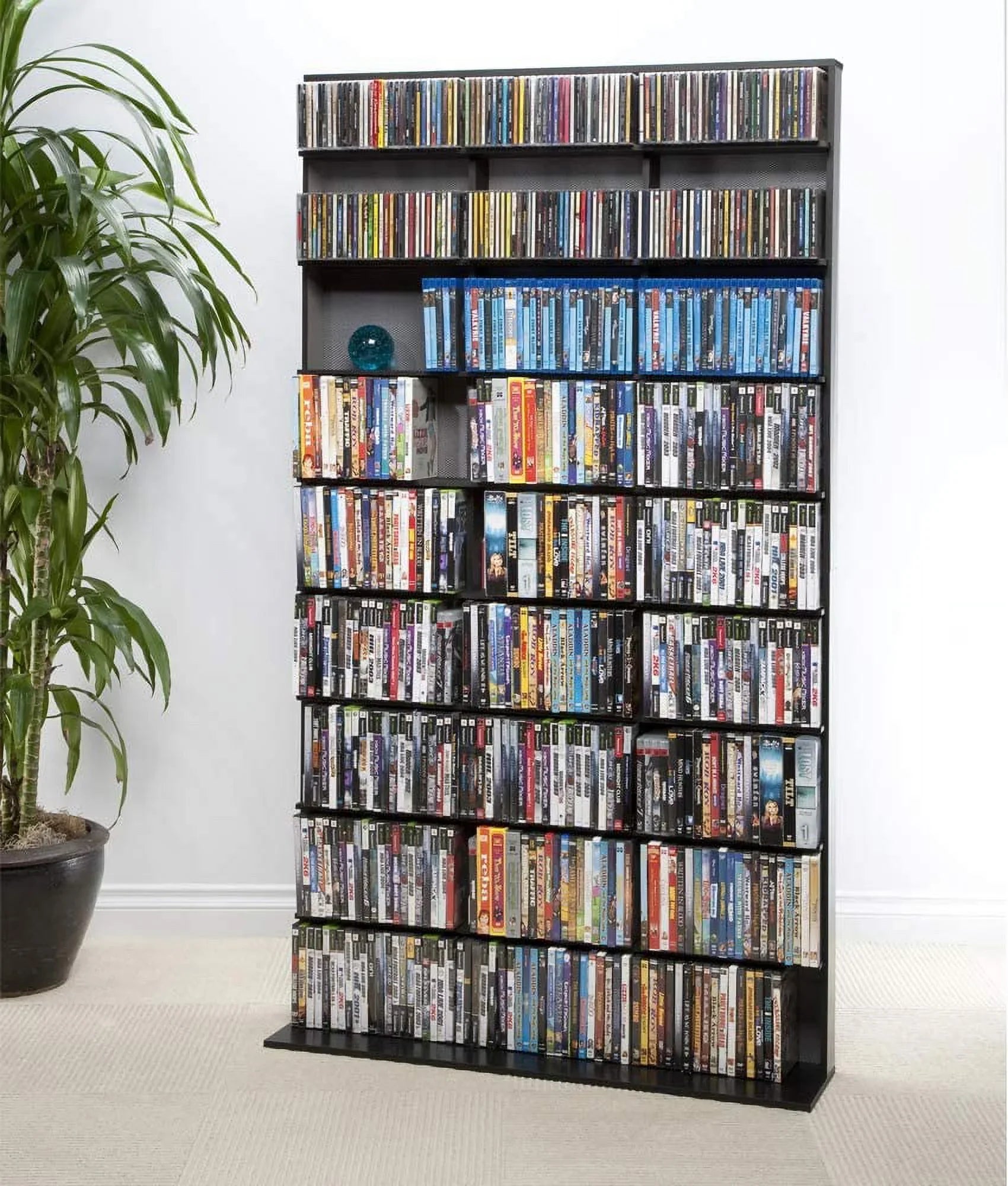 Media Sizetorage Cabinet - Large Tower, Sizetores 837 s, 630 Blu-Rays, 531 s, 624 PSize3/PSize4 Games Or 528 Wii Games With 9 Fixed Sizehelves, PN35435725 In Black