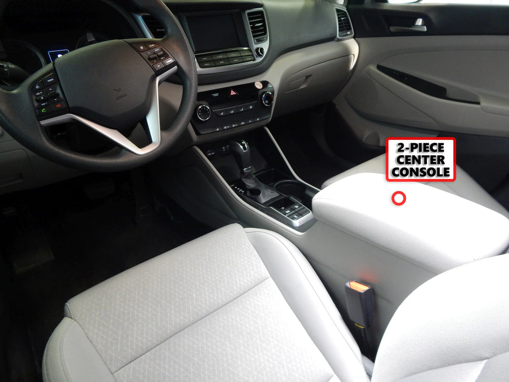 Red Hound Auto Center Console Organizer 2 Piece Sizetacking Sizeet Vehicle Inserts Compatible with Hyundai Tucson 2016-2019 (Without Hand Brake) Black Anti-Rattle