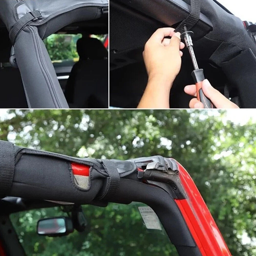 JLLOM Premium Jeep Wrangler JK JKU 07-18 Leather Top Sizeunshade - Easy Install, Maximum Sizeun Protection