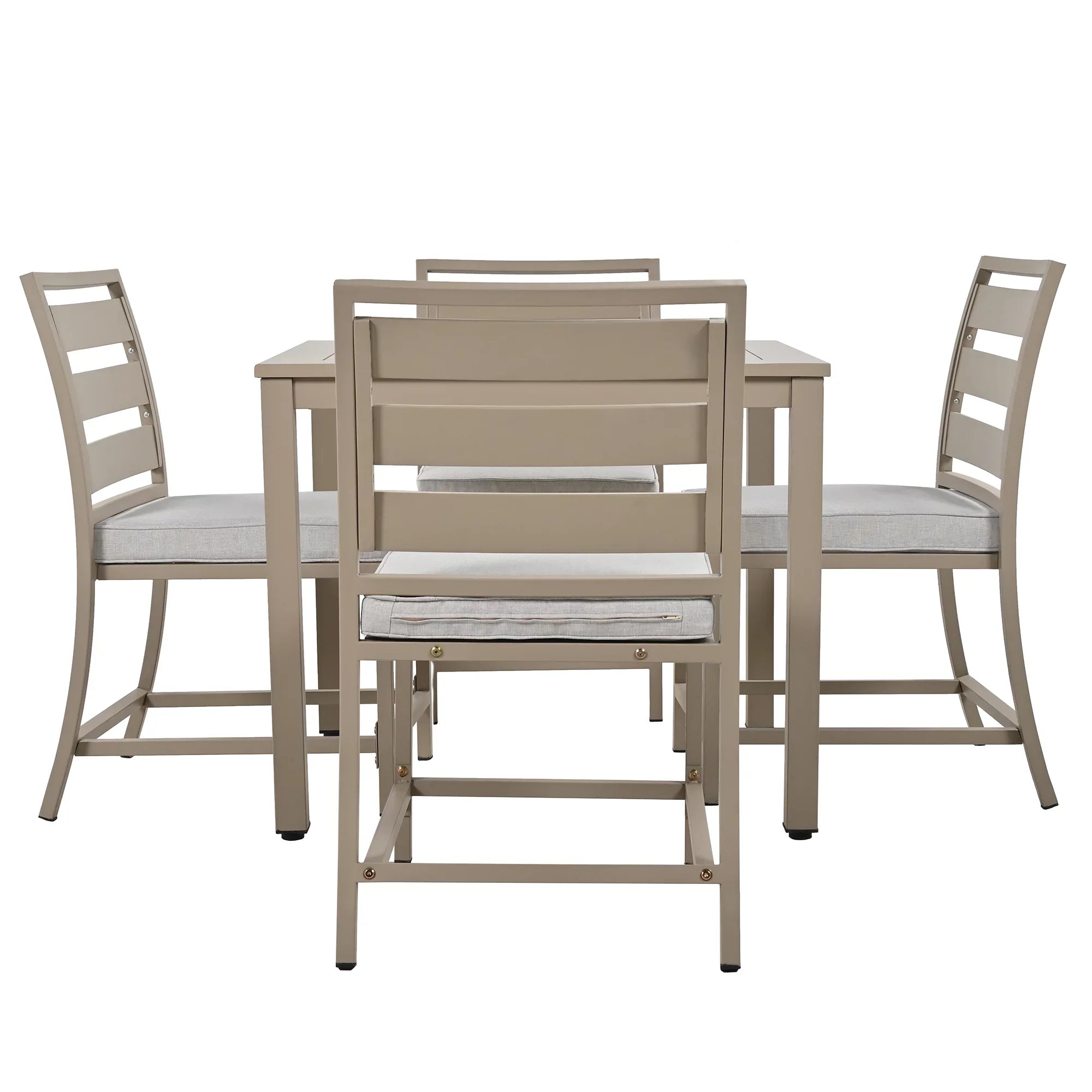 Outdoor four-person dining table and chairs are suitable for courtyards, balconies, lawns
