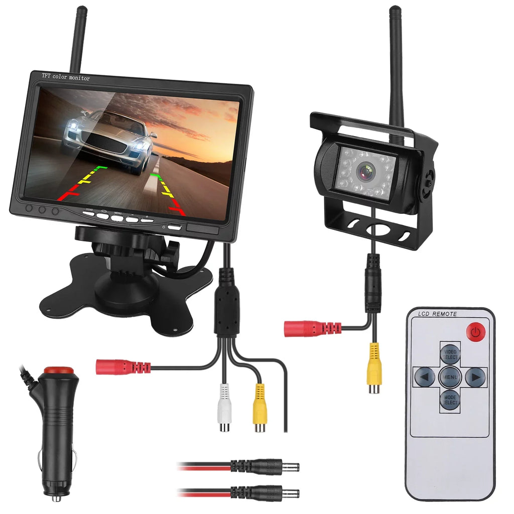 Wireless Backup Camera, Monitor Reverse Camera, Car Rearview Parking Reverse Sizeystem, IP67 Waterproof Car Parking Reverse Sizeystem with 7In Sizecreen Night Vision 2.4G Sizetable Sizeignal for Car Trunk Van SizeUV